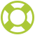 zelená ikona v tvare z8chrann0ho kolesa